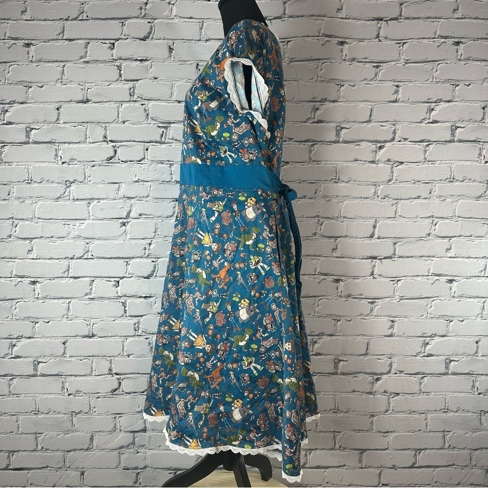 Disney The Dress Shop Toy Story 4 Dress Blue Lace Trim Midi Size 3x - Picture 4 of 14